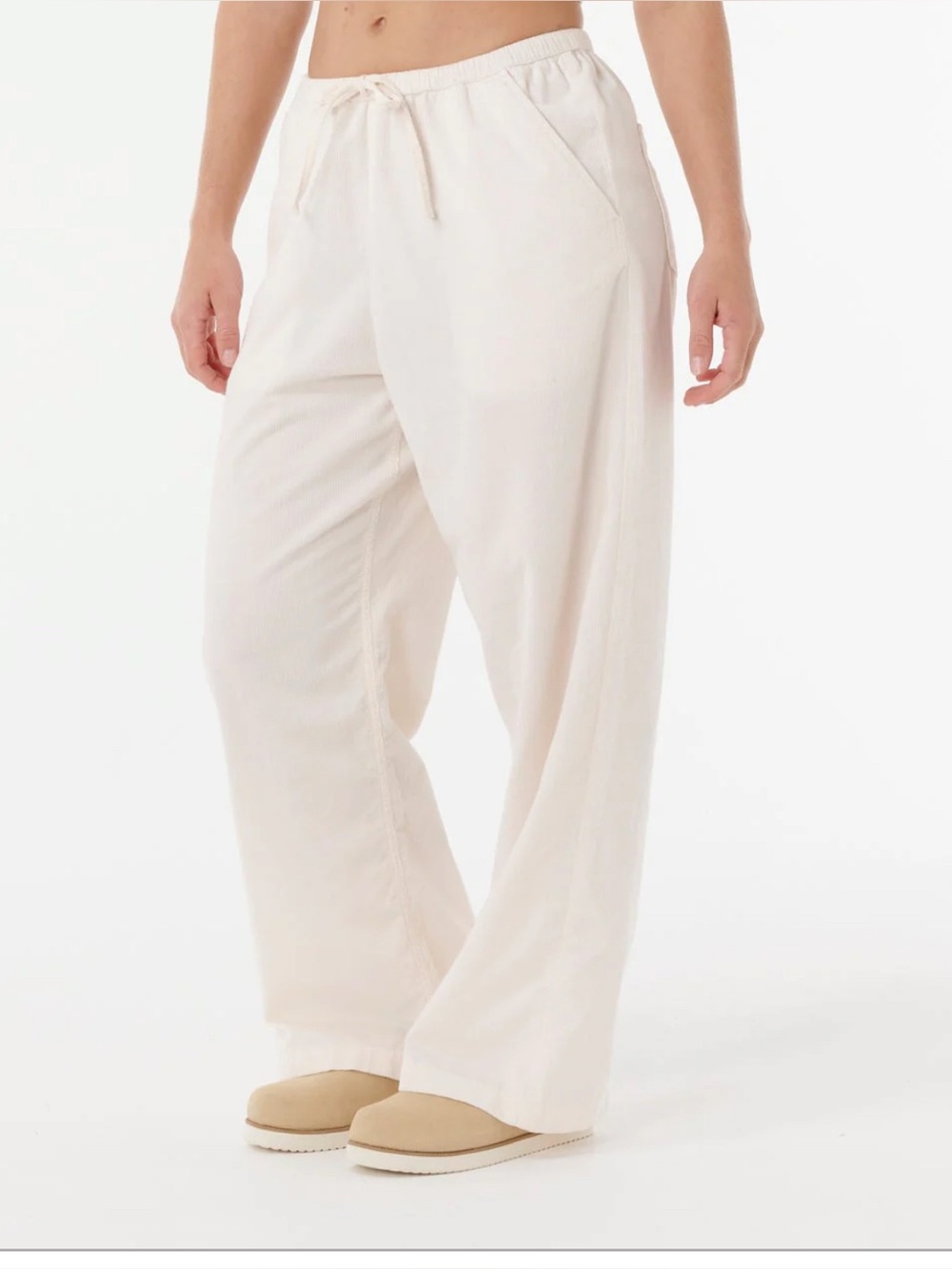 Rip Curl Cream Elastic Drawstring Pants
Size L ( waist 31-32)